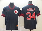 Red Sox 34 David Ortiz Black Throwback Jerseys,baseball caps,new era cap wholesale,wholesale hats